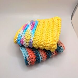 💞2/$20 HAND CRAFTED Crocheted All Purpse 100% Cottn Reusble Bath or Dish Cloths
